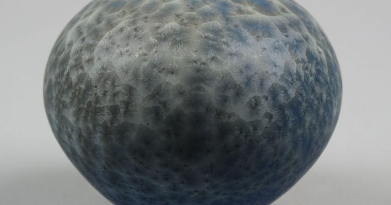 Hein Severijns porcelain vase crystalline glaze blue