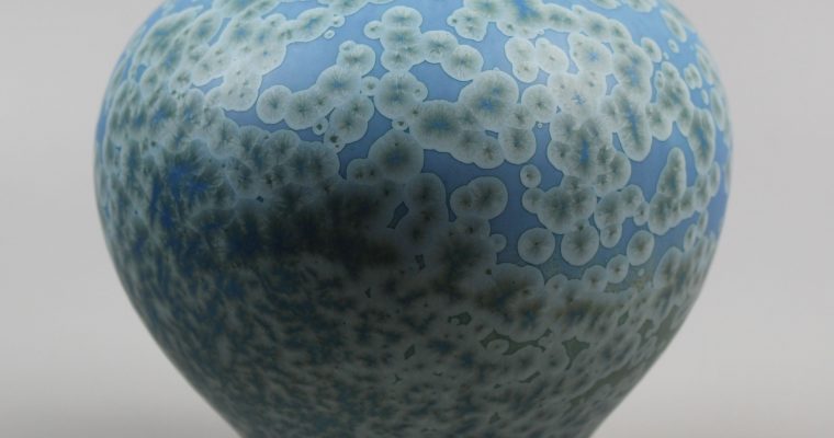 Hein Severijns blue crystalline porcelain vase