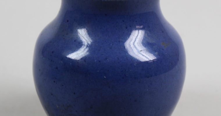 Nel Koole Huizen blue art pottery vase