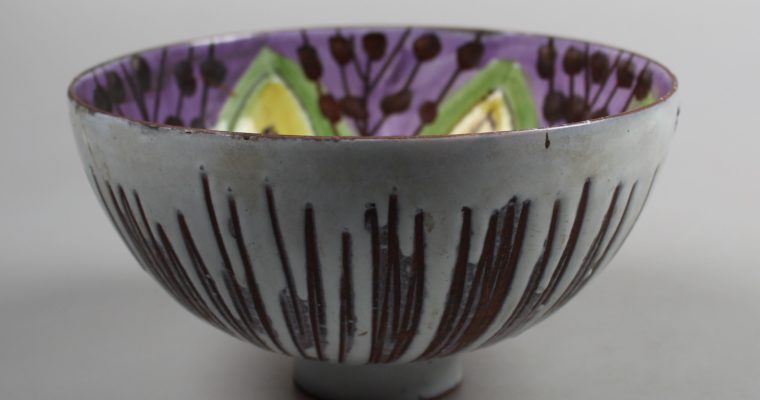 Laholm Sweden art pottery bowl