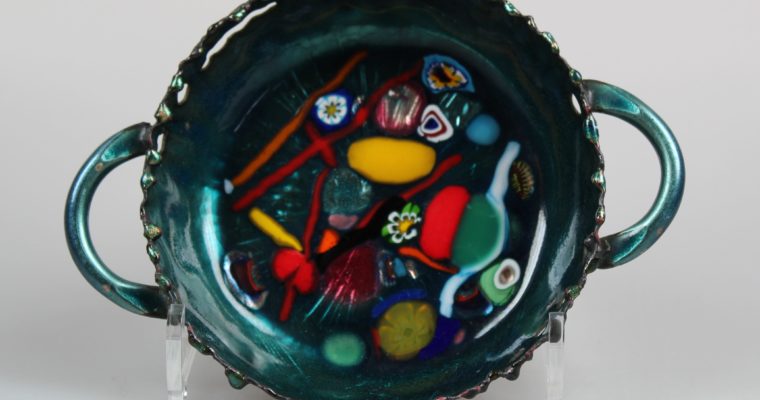 Franco Bastianelli Laurana Rame d’arte enamel bowl