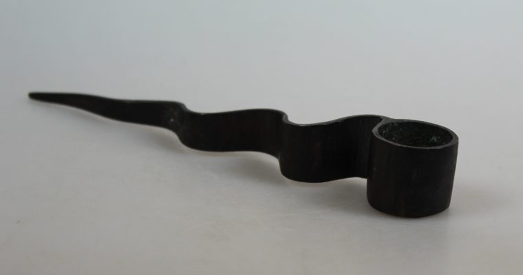 Mid-century metal candleholder