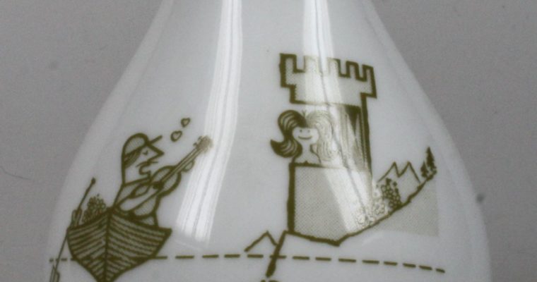 MOSA Maastricht 1950’s advertisement porcelain vase