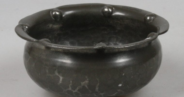Dansk Kunst tinn miniature bowl pewter