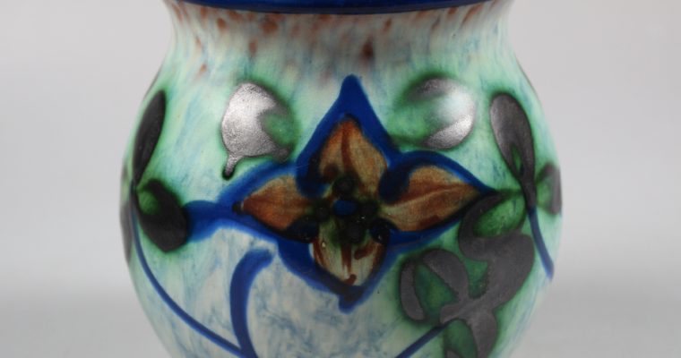 Uppsala Ekeby vase with flowers