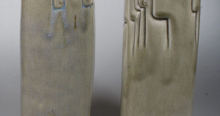 Renate Weidner set of 2 studio pottery vases