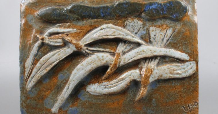 Jacques Bongaerts unique tile seagulls