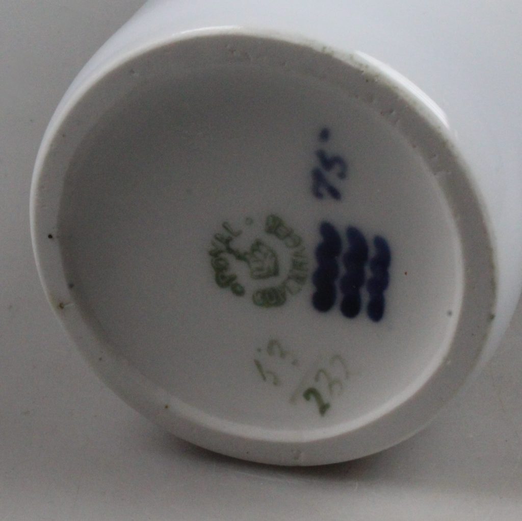 Royal Copenhagen porcelain vase art nouveau
