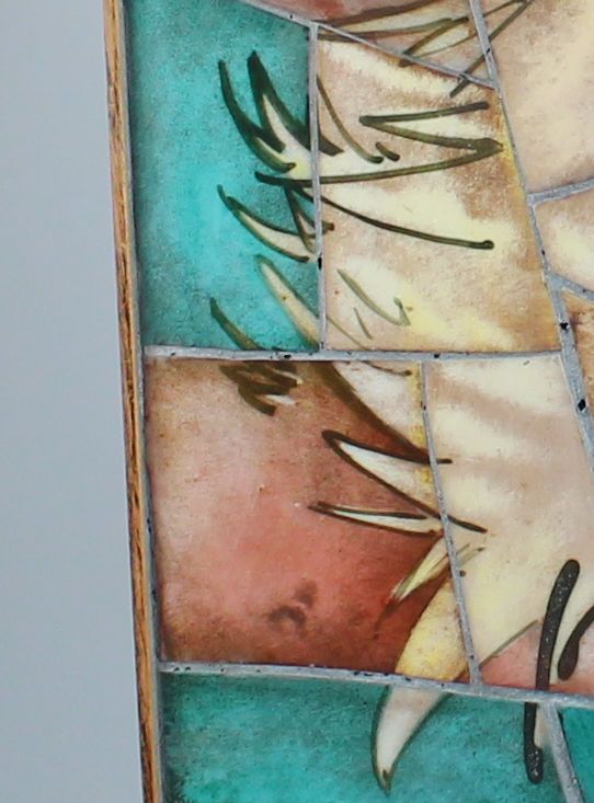 Edmond Bellefroid tiles in frame with dragons