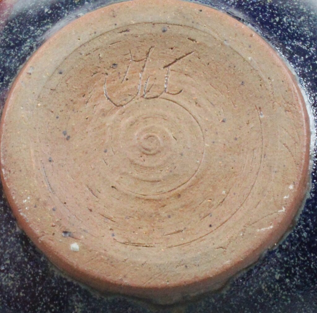 Iet Cool-Schoorl blue art pottery vase mark