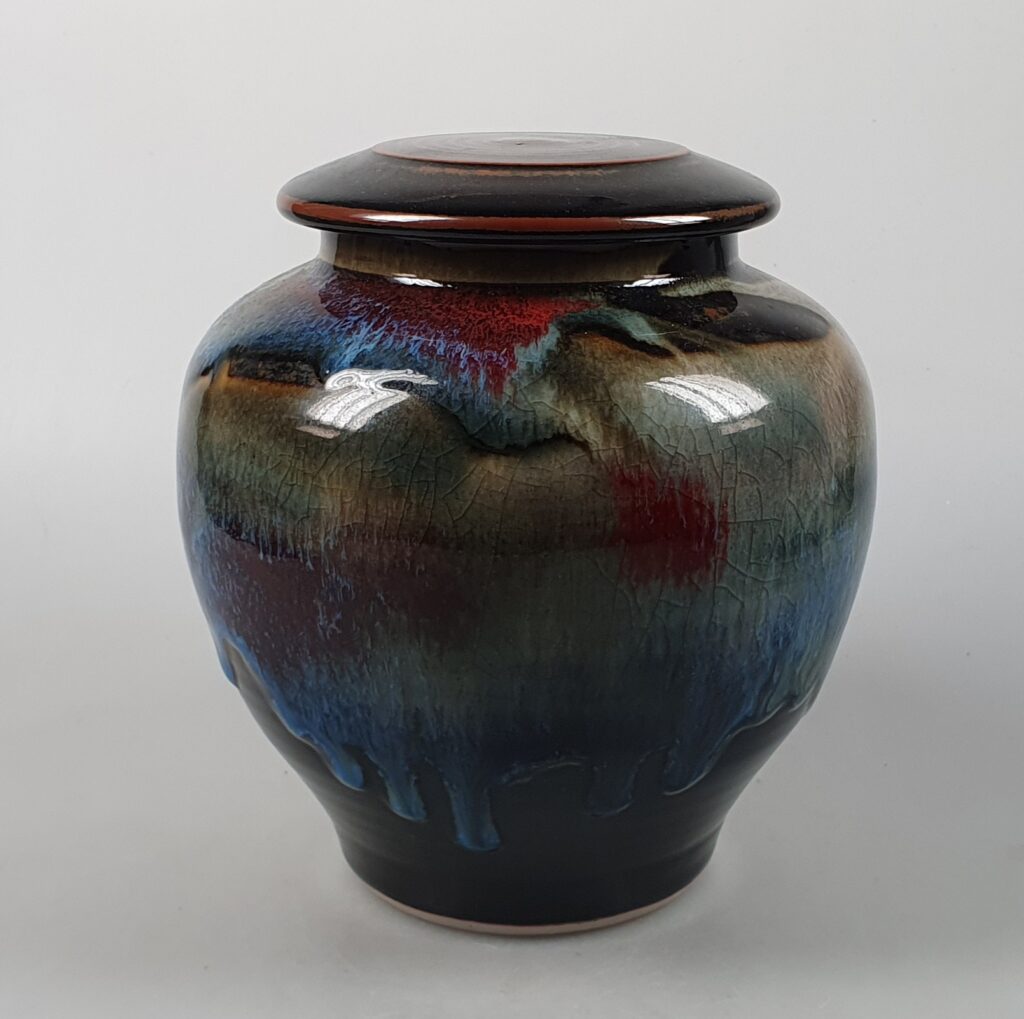 Reed Bakken porcelain lidded jar