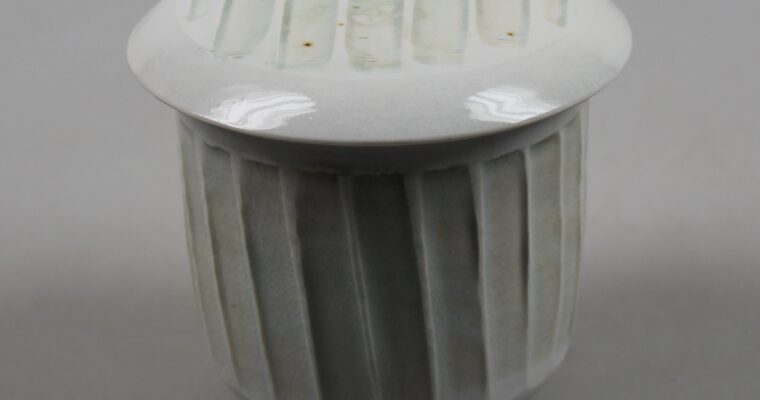 Petra van Heesbeen porcelain lidded pot